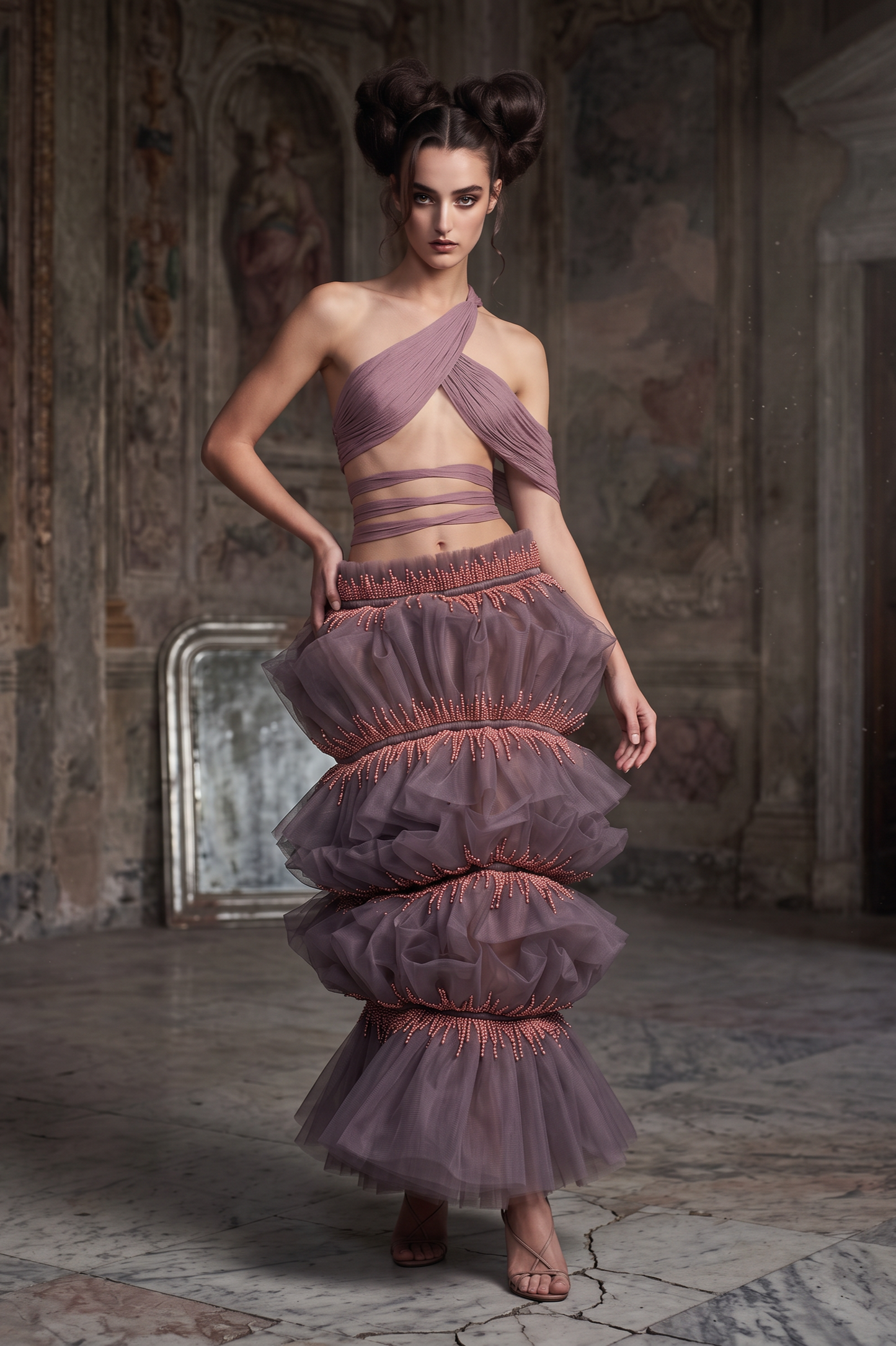 Asymmetric Evening Dress