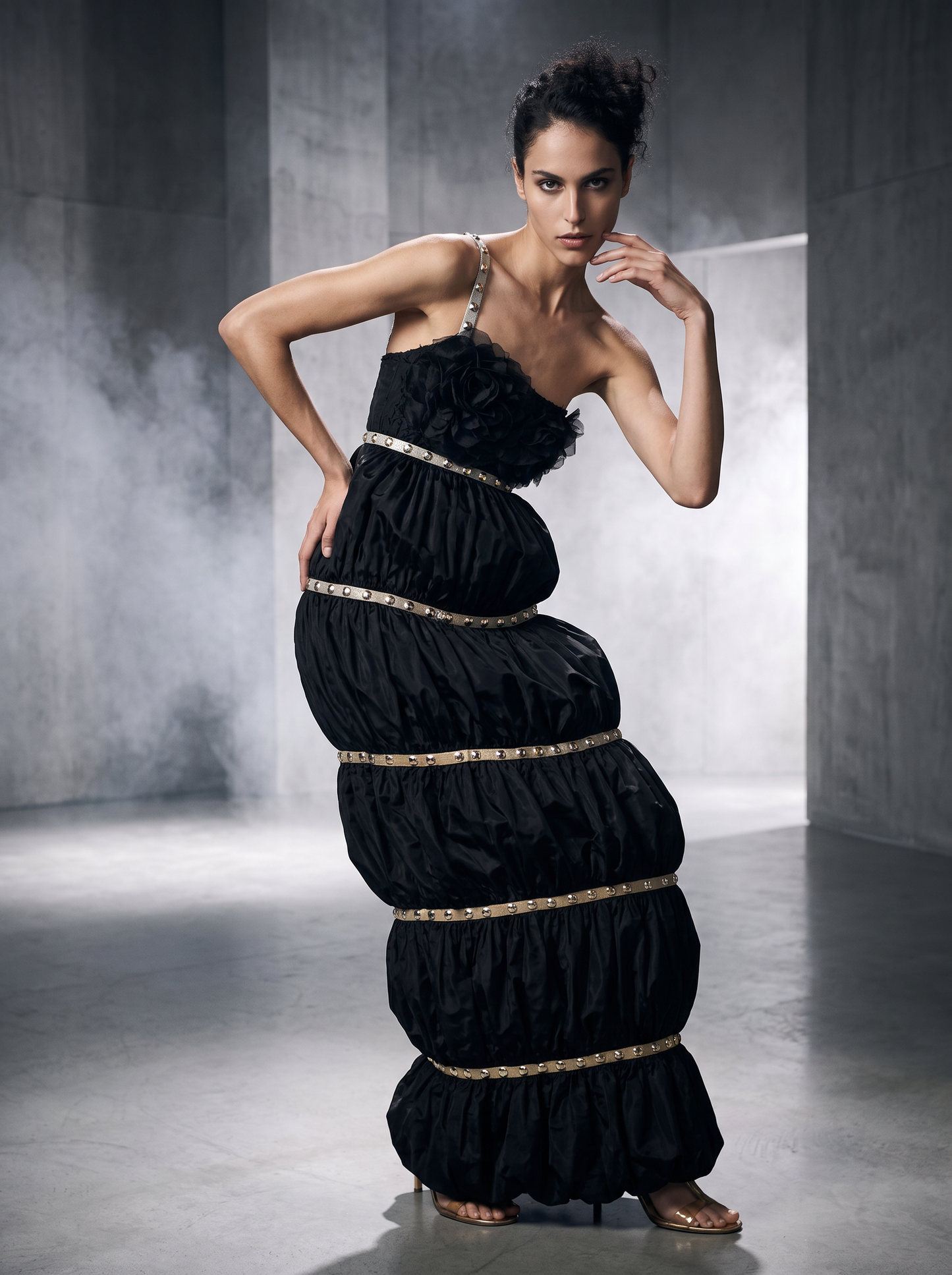 One-Shoulder Evening Dress