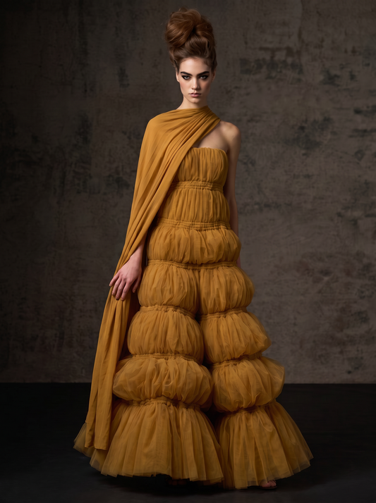 Vestido asimétrico de un solo hombro