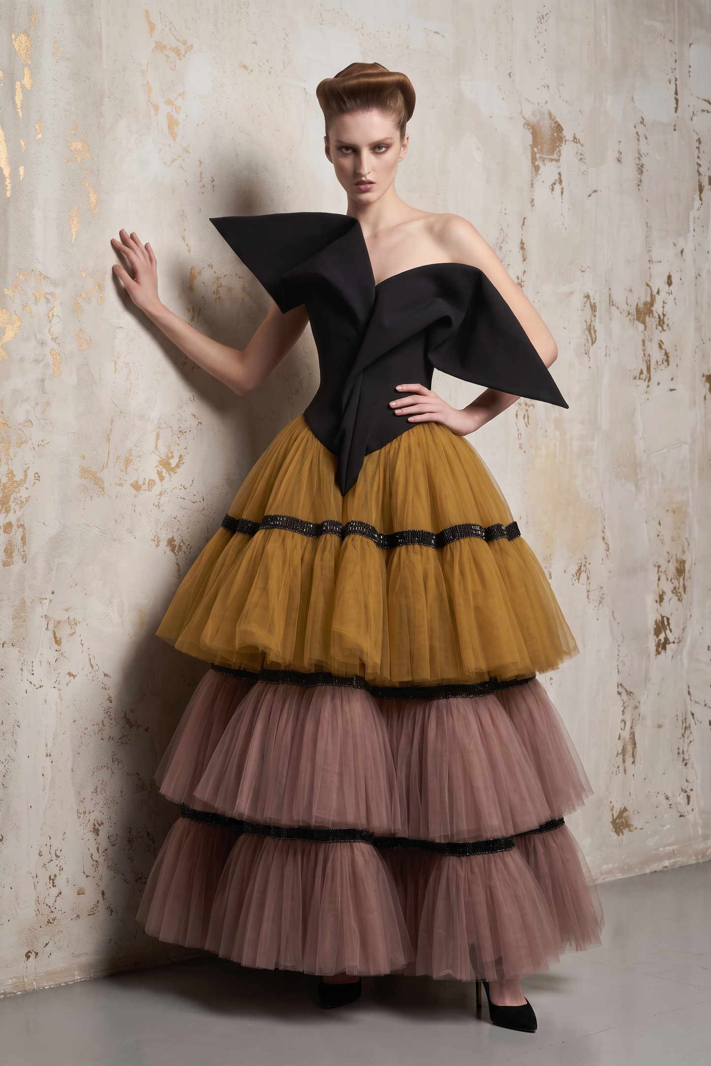 Asymmetric Sleeveless Gown