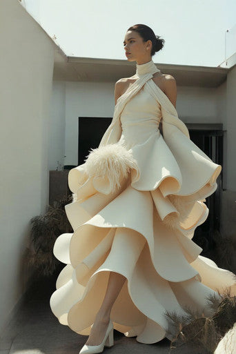 Halter Neck Sabrina Gown