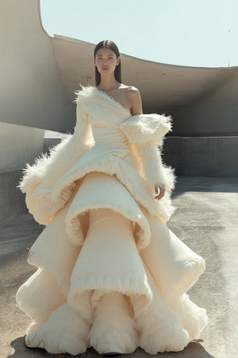 Feather Detail Theresa Gown