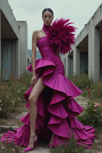Halter Neck Column Gown