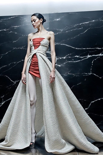 Strapless Overskirt Gown