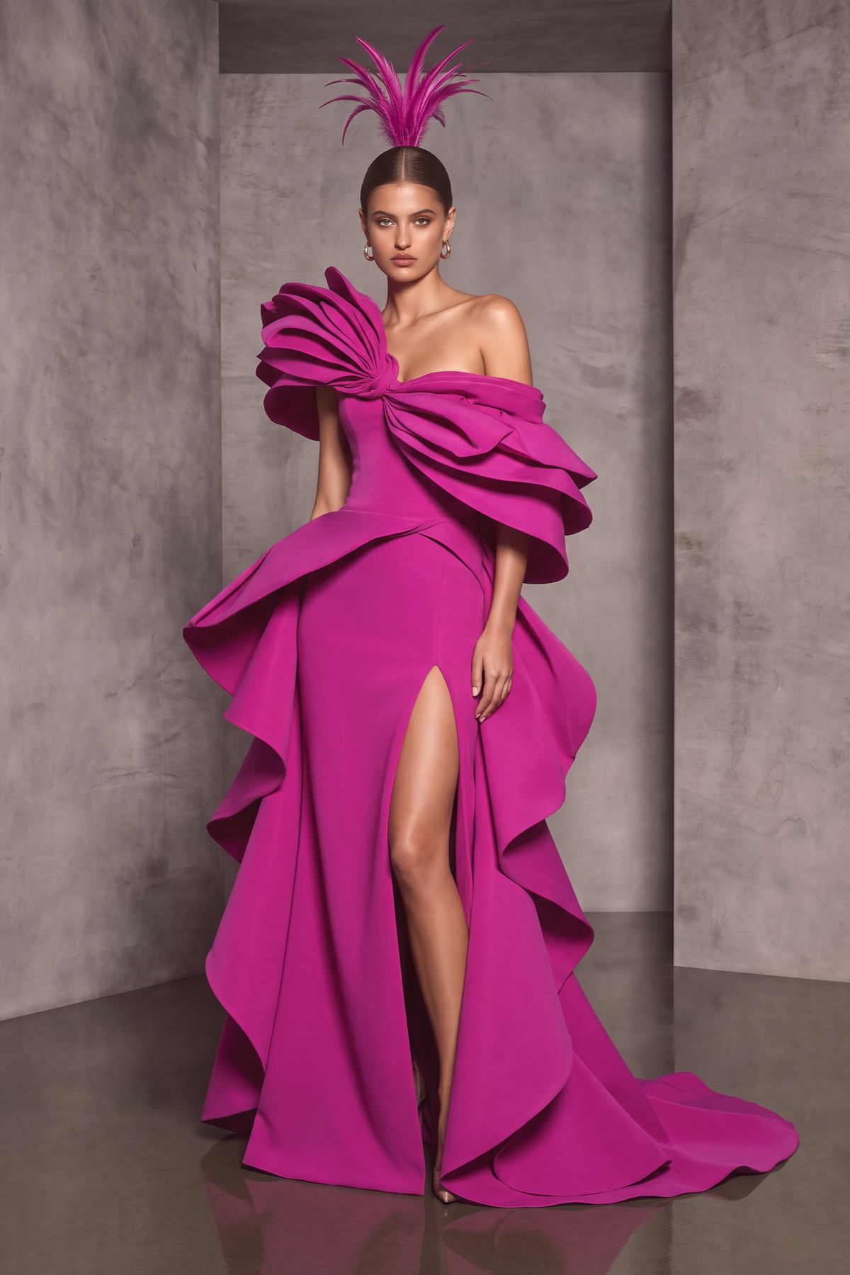 Benecia Asymmetrical Gown