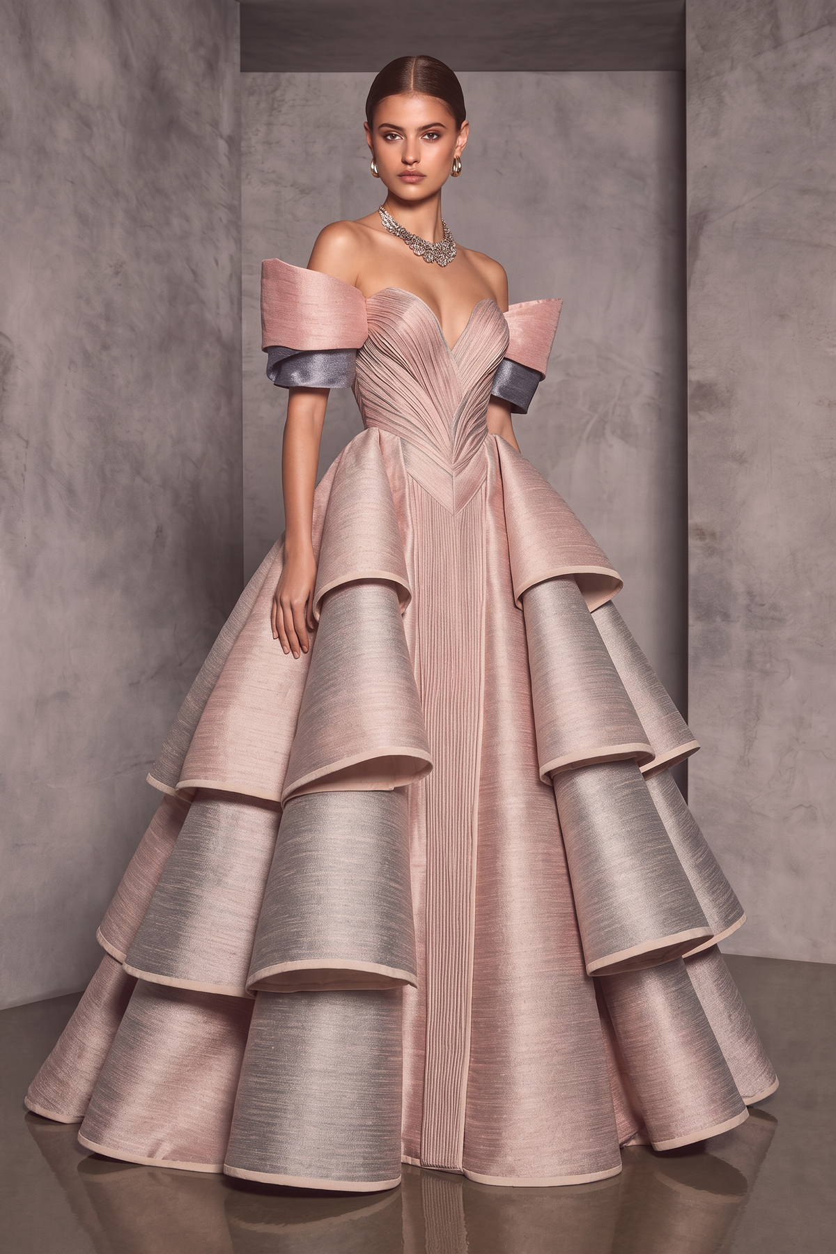 Sculpted A-Line Gown