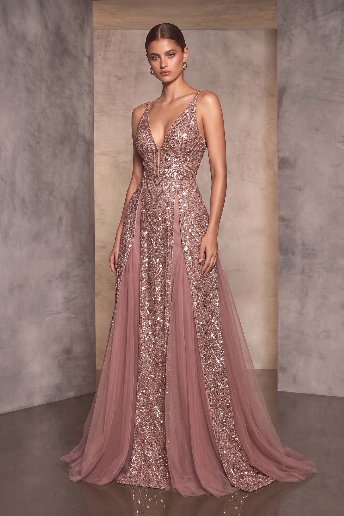 A-Line Embellished Gown