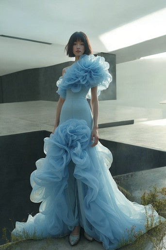 Icelandia One Shoulder Gown