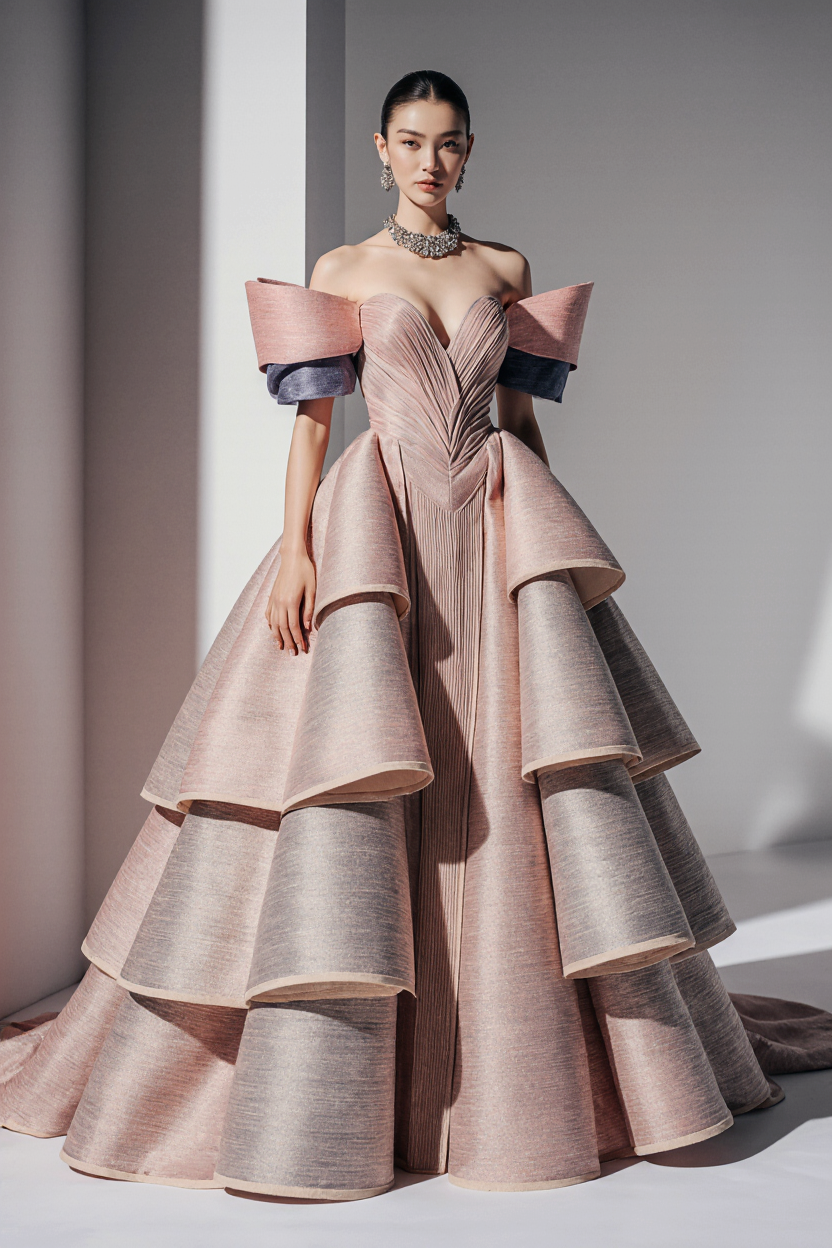 Sculpted A-Line Gown