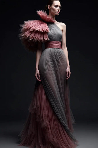 Tiered-Sleeved Gown