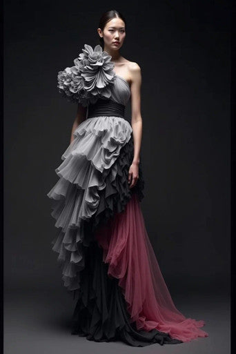 Tiered-Ruffled Gown