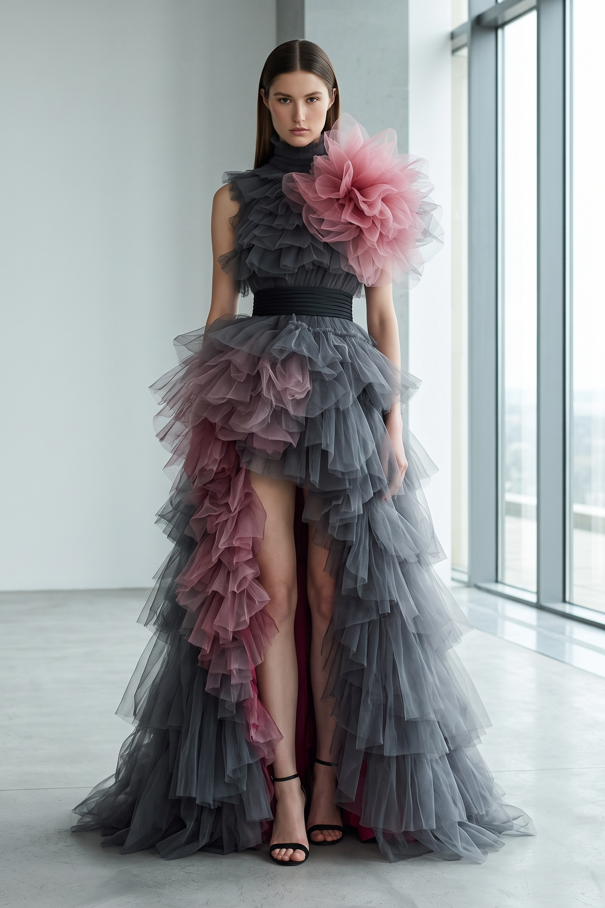 Vestido completamente con volantes