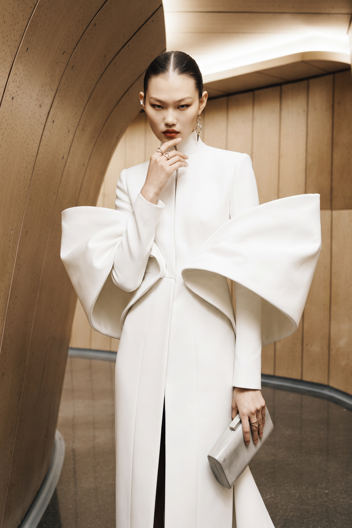 High-Neck Column Gown