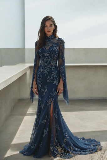Embroidered Illusionary Gown