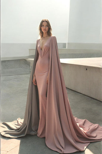 Long Draping Sleeve Gown