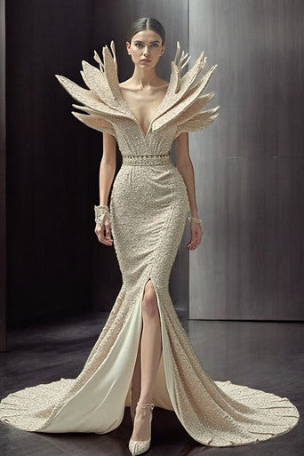 Structured Flared Gown