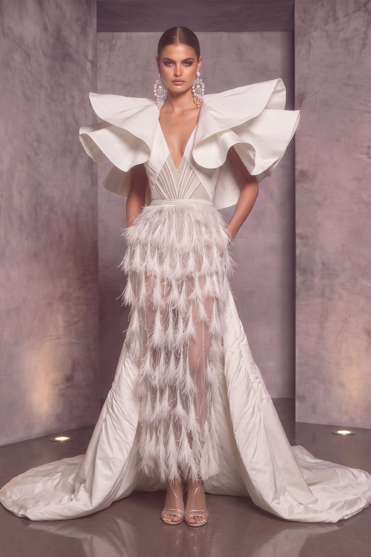 V-Neck Illusion Dress