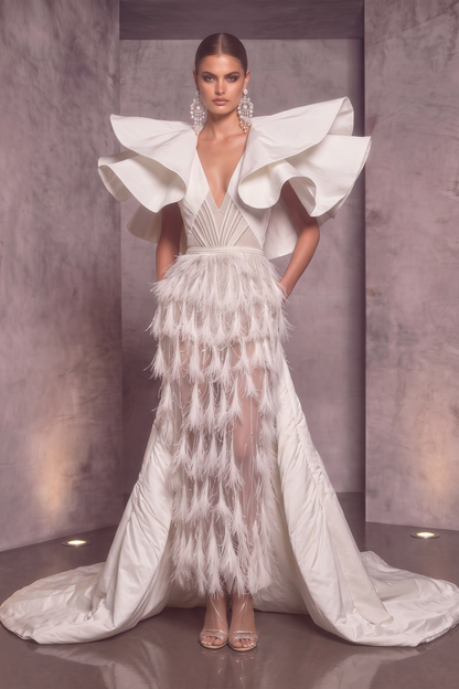 V-Neck Illusion Dress