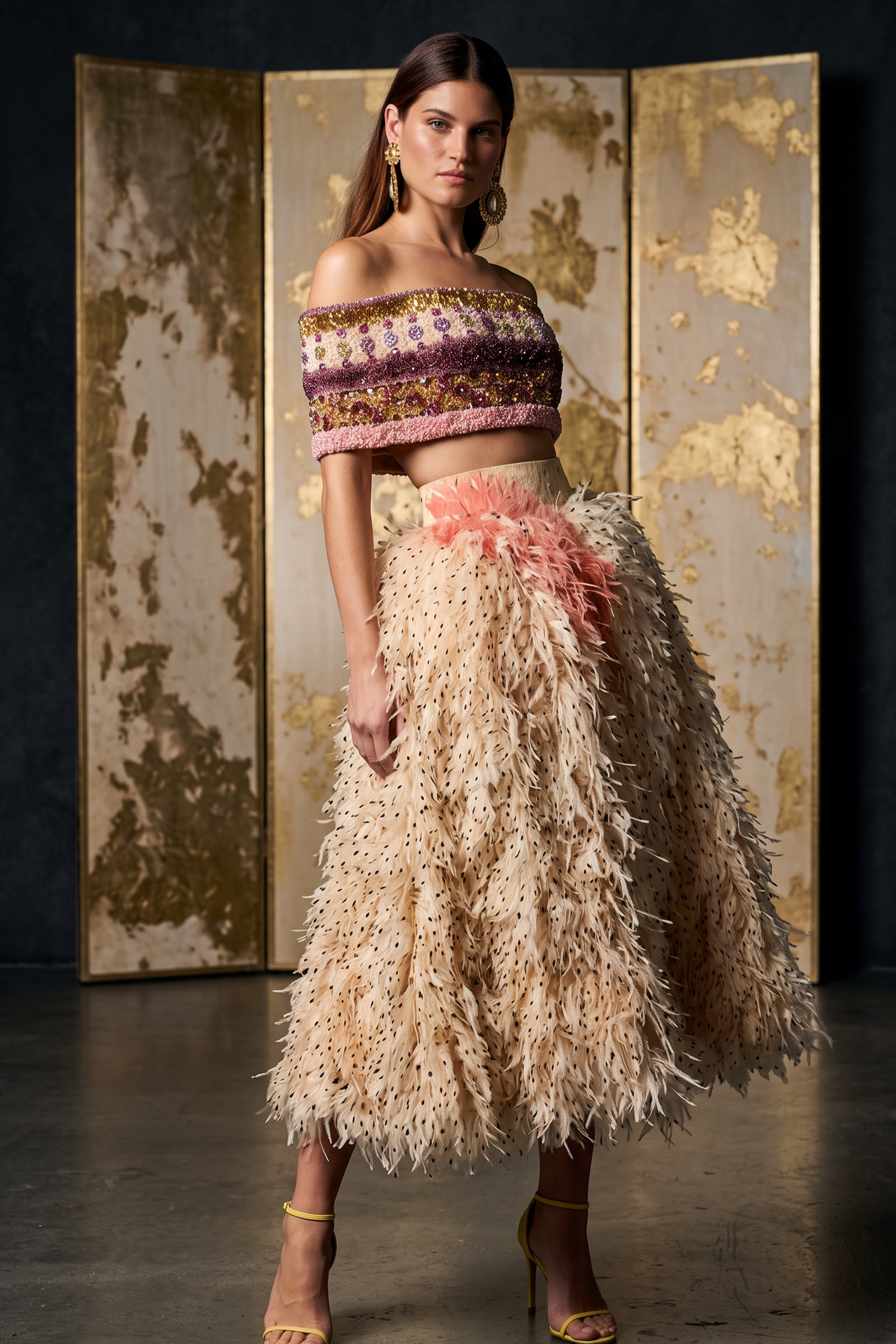 Off-Shoulder Top and Skirt