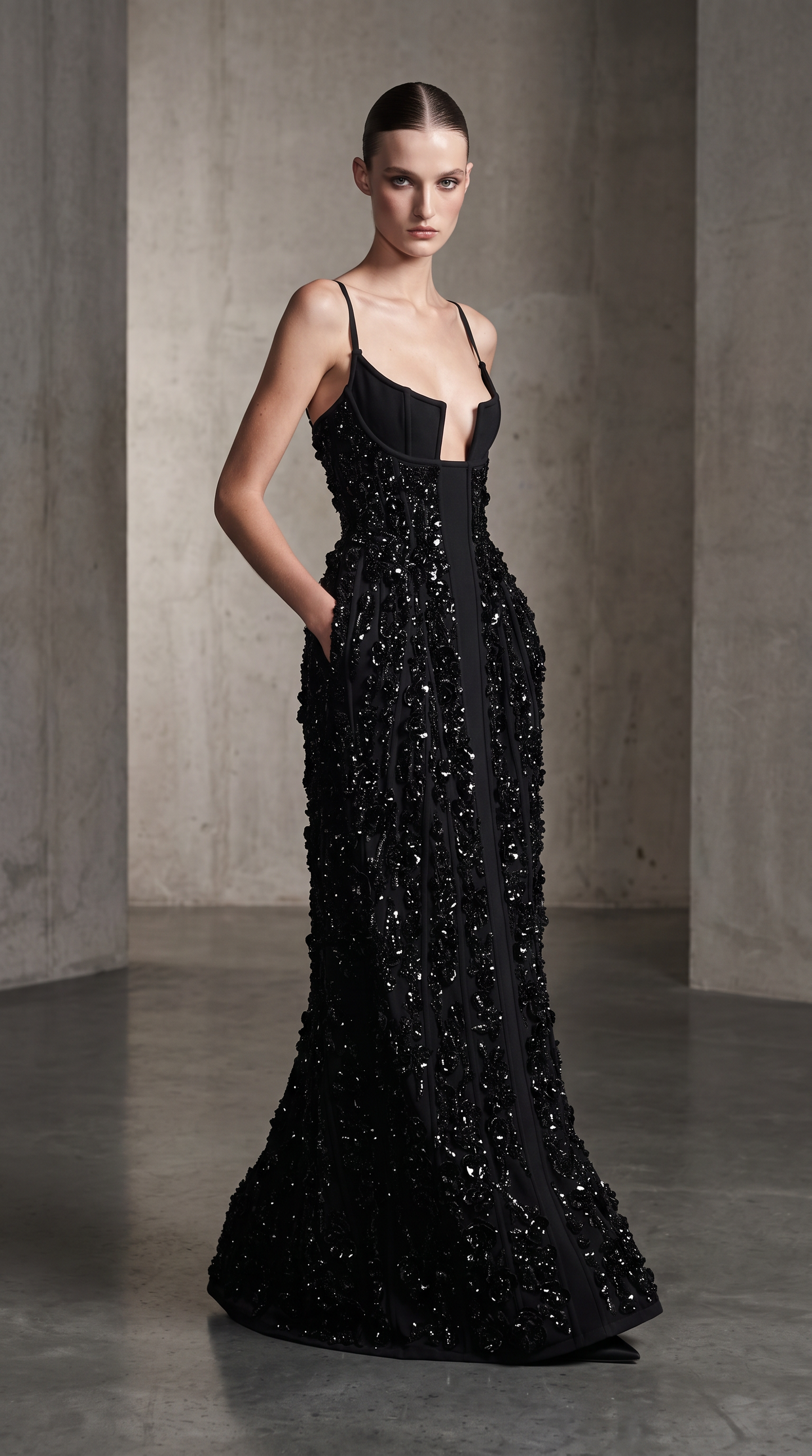 Sleeveless Evening Gown