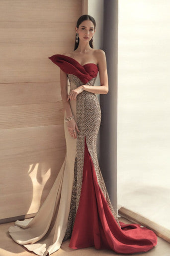 Flared One Sleeve Gown