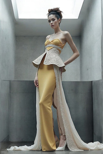 Peplum Fitted Gown
