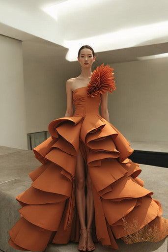 High Front Slit Gown