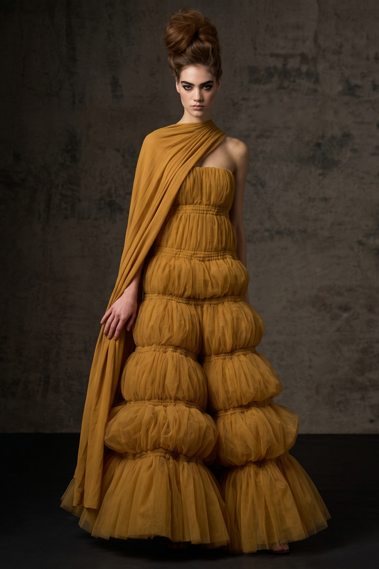 Vestido asimétrico de un solo hombro