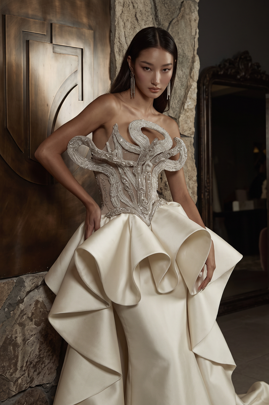 Strapless Evening Gown