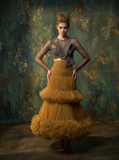 Long Sleeve Evening Dress