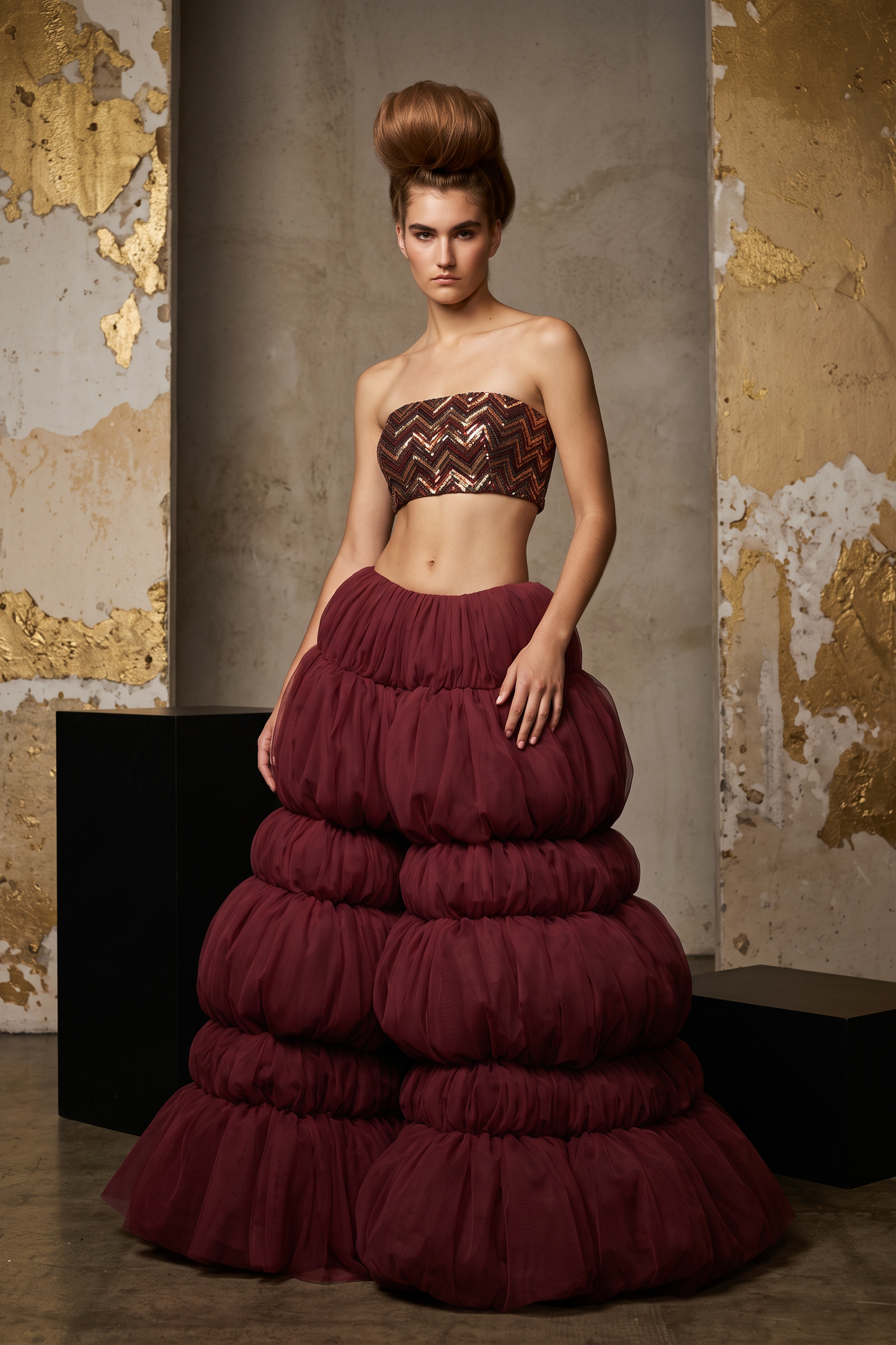 Bandeau Top and Skirt Pants