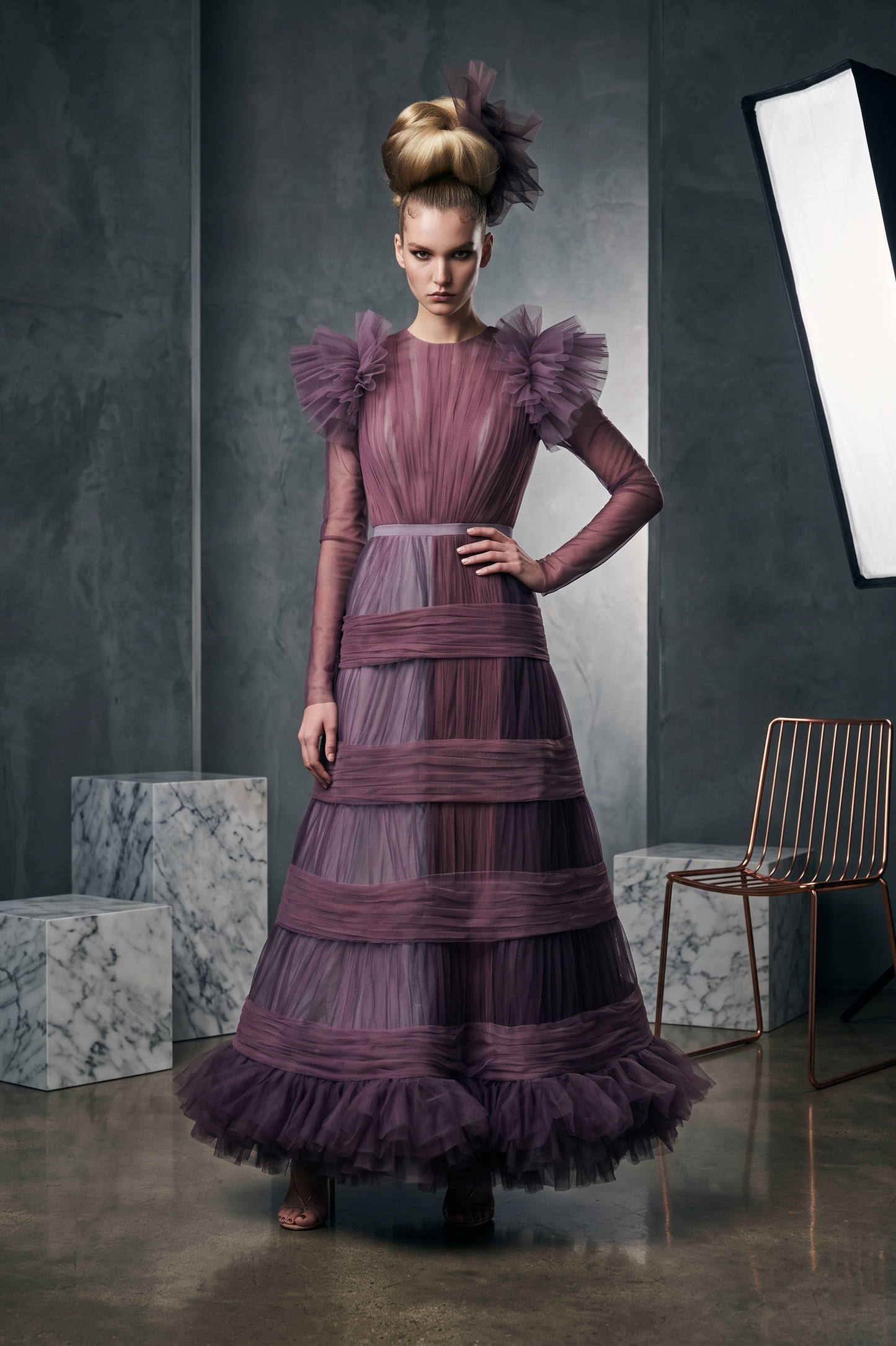 Long Sleeve Evening Dress