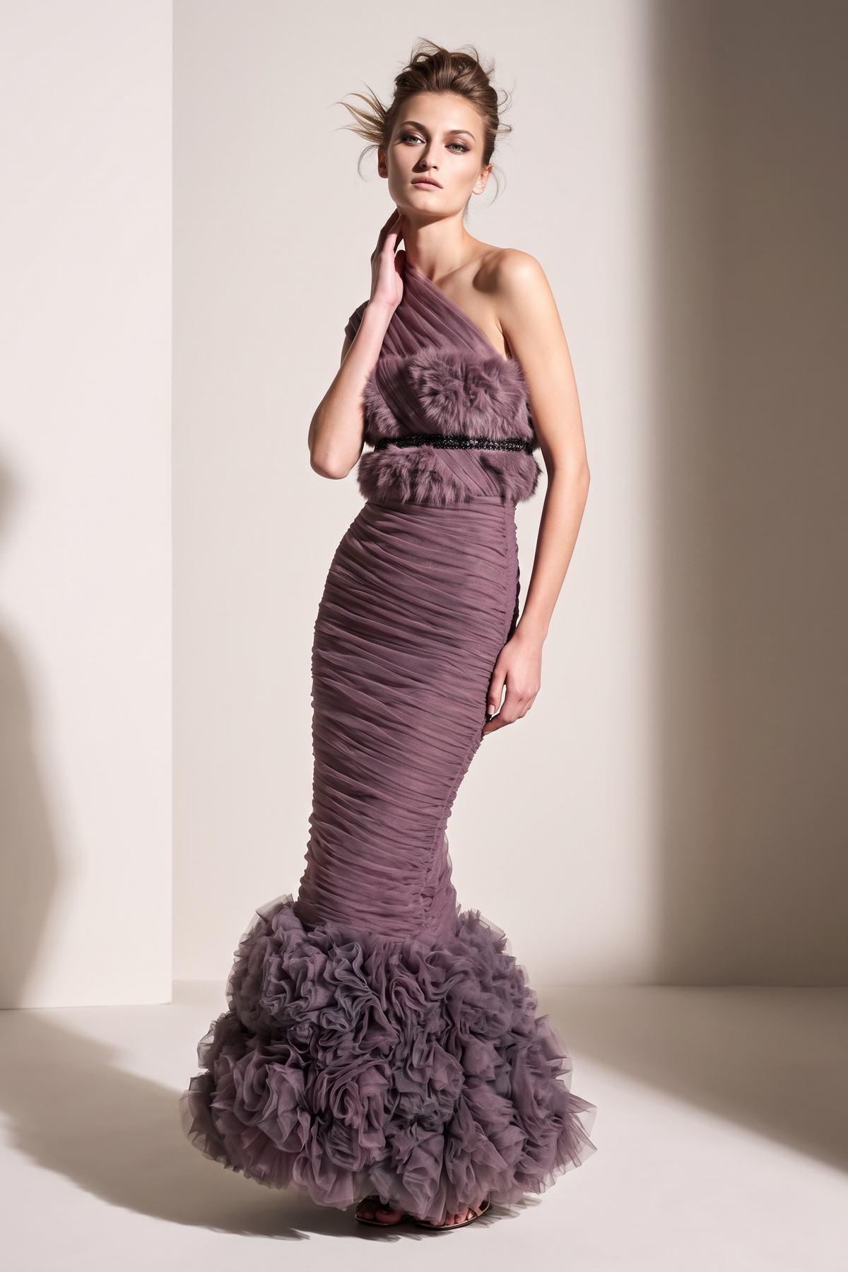 One-Shoulder Evening Dress