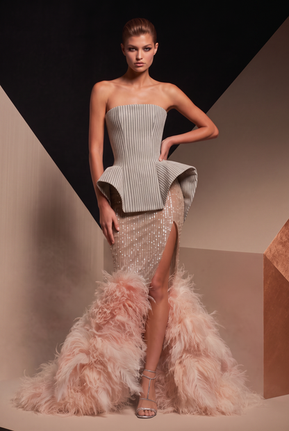 Strapless Evening Gown