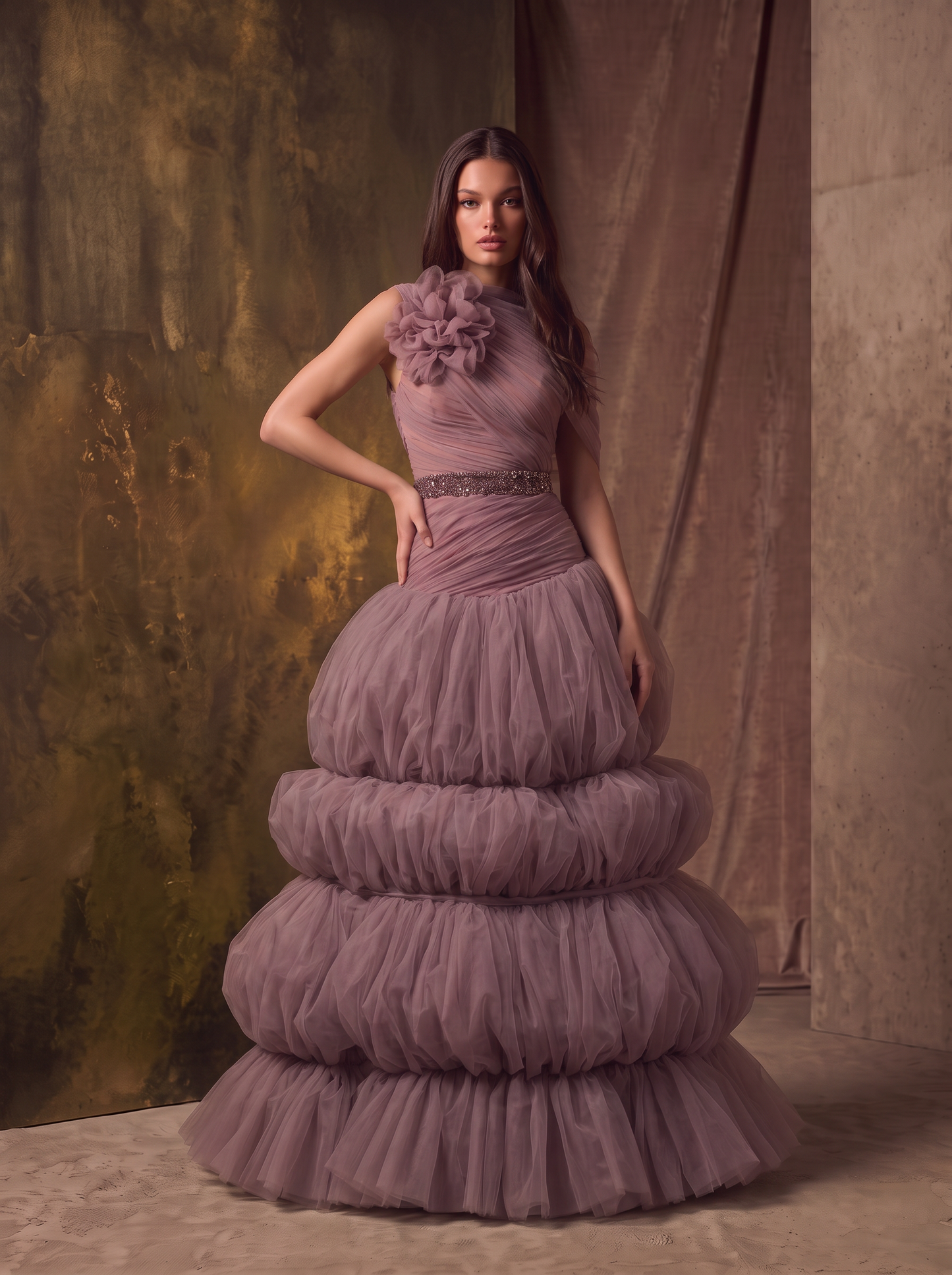One-Shoulder Gown