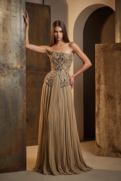 Strapless Evening Gown