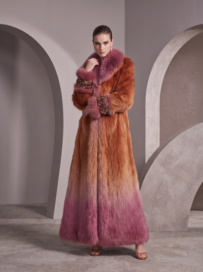 Multi Color Jewel Cuff Coat