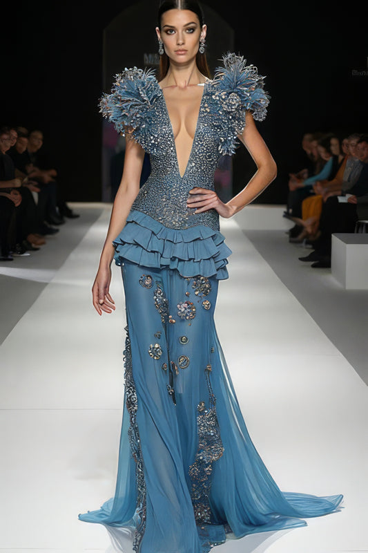 avant garde blue dress Luuvis Women Royal Blue Short Homecoming Dress Avant-garde A Line Halter Neck Cocktail Dress with Beading Keyhole