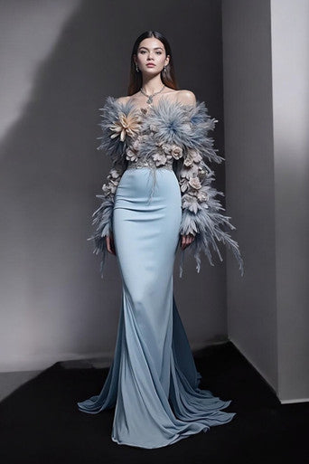 Off Shoulder Raza Gown