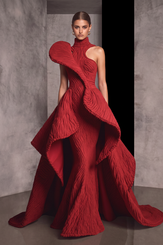 Asymmetric Flow Gown