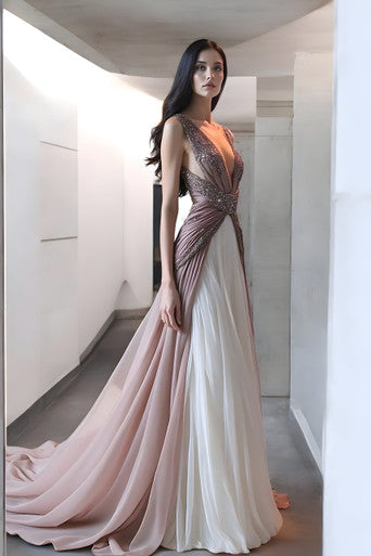 Embellished Bodice A-Line Gown