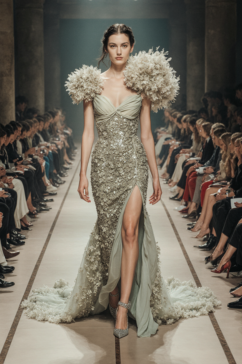 Oversized Sleeved Gown