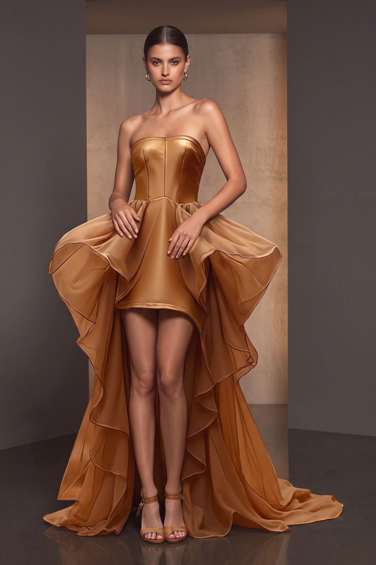 High-Low Flared Gown