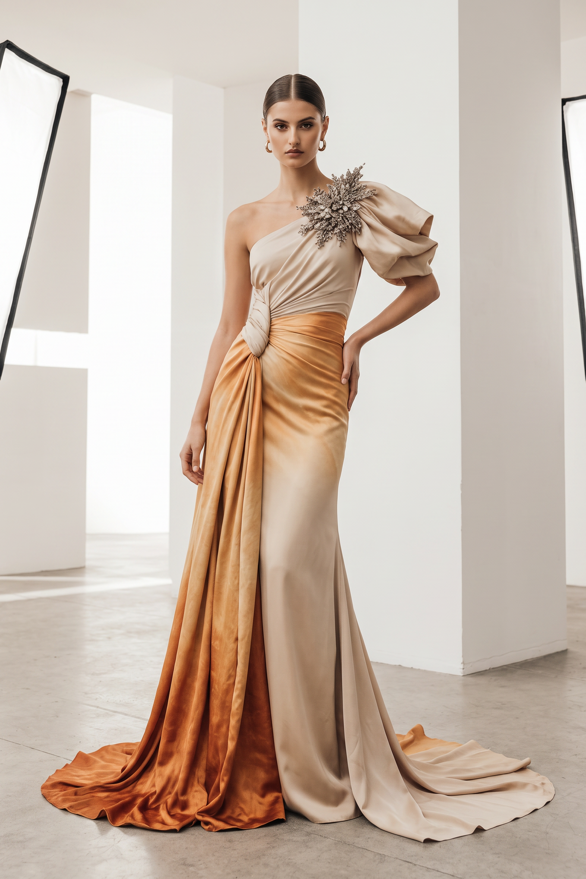 Vestido largo degradado Mercury