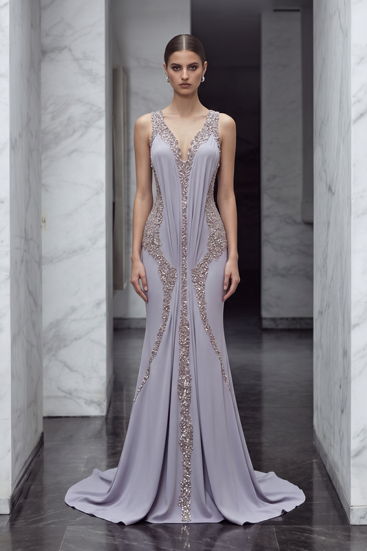 Vestido acampanado sin mangas