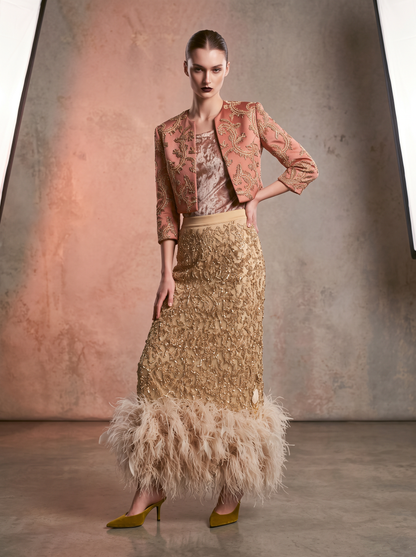 Feather Dress & Jacket