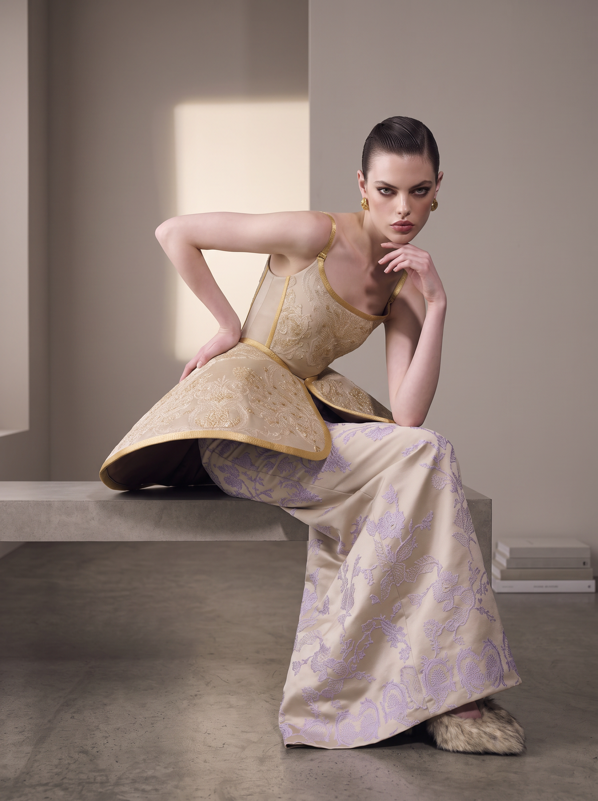 Structured Peplum Gown