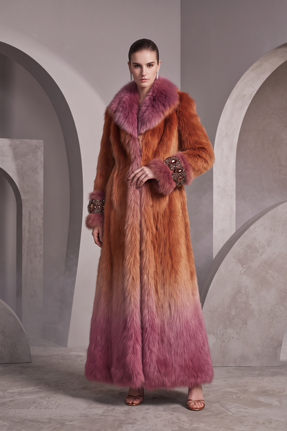 Multi Color Jewel Cuff Coat