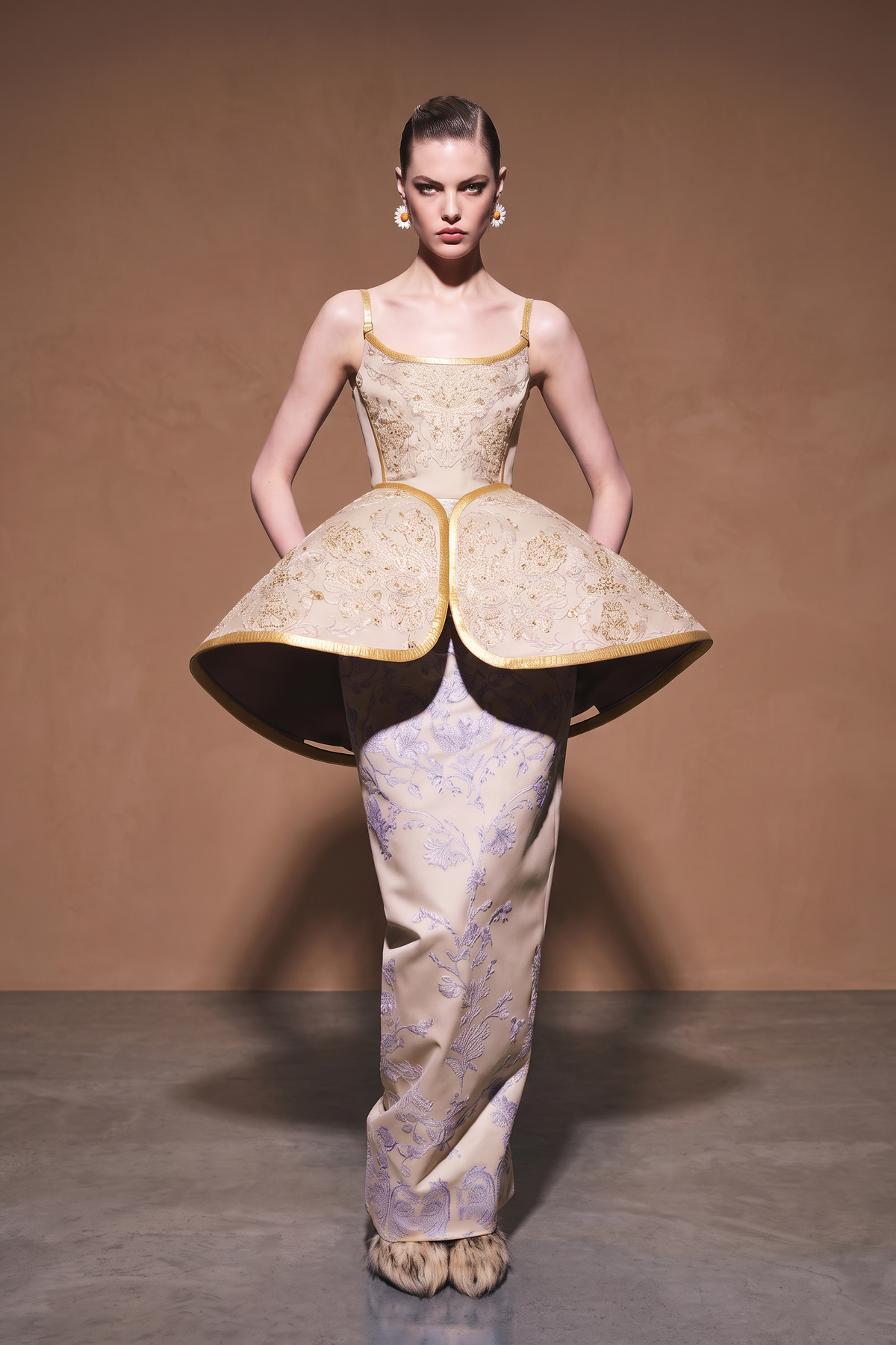 Structured Peplum Gown