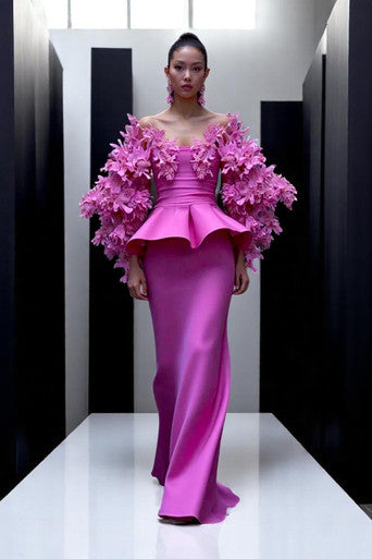 Floral Sleeved Gown